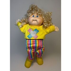 1978-1982 Cabbage Patch Girl Curley Blonde Hair, Blue eyes Dimples,Teeth Workout